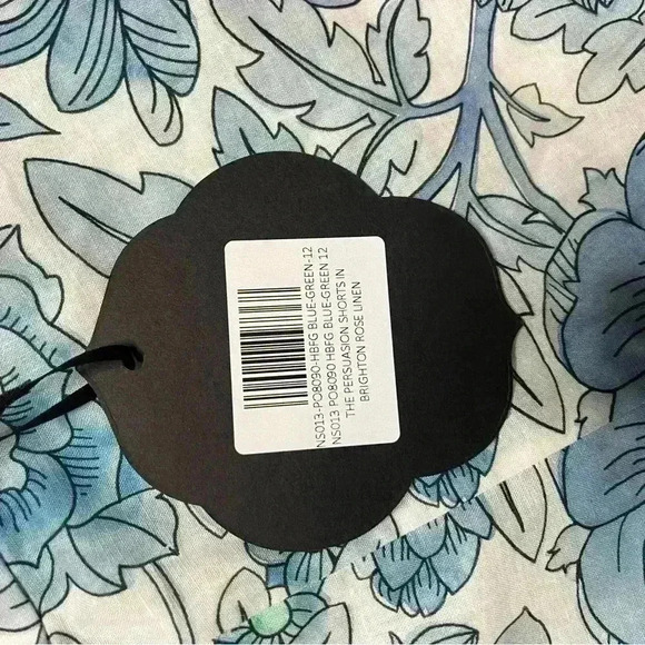 The Vampire's Wife Size 8 High Waist Floral Print Linen Blend Shorts NWT - Picture 13 of 15